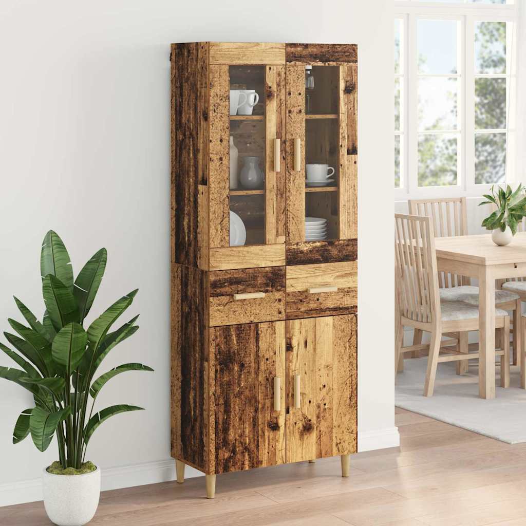 Highboard Old Wood 69.5 x 34 x 180 cm Engineered Wood