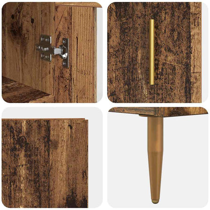 Highboard 2 pcs Old Wood Engineered Wood