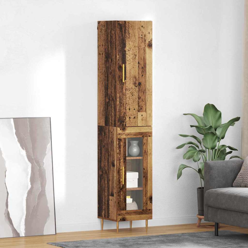 Highboard 2 pcs Old Wood Engineered Wood