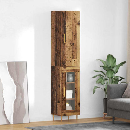 Highboard 2 pcs Old Wood Engineered Wood