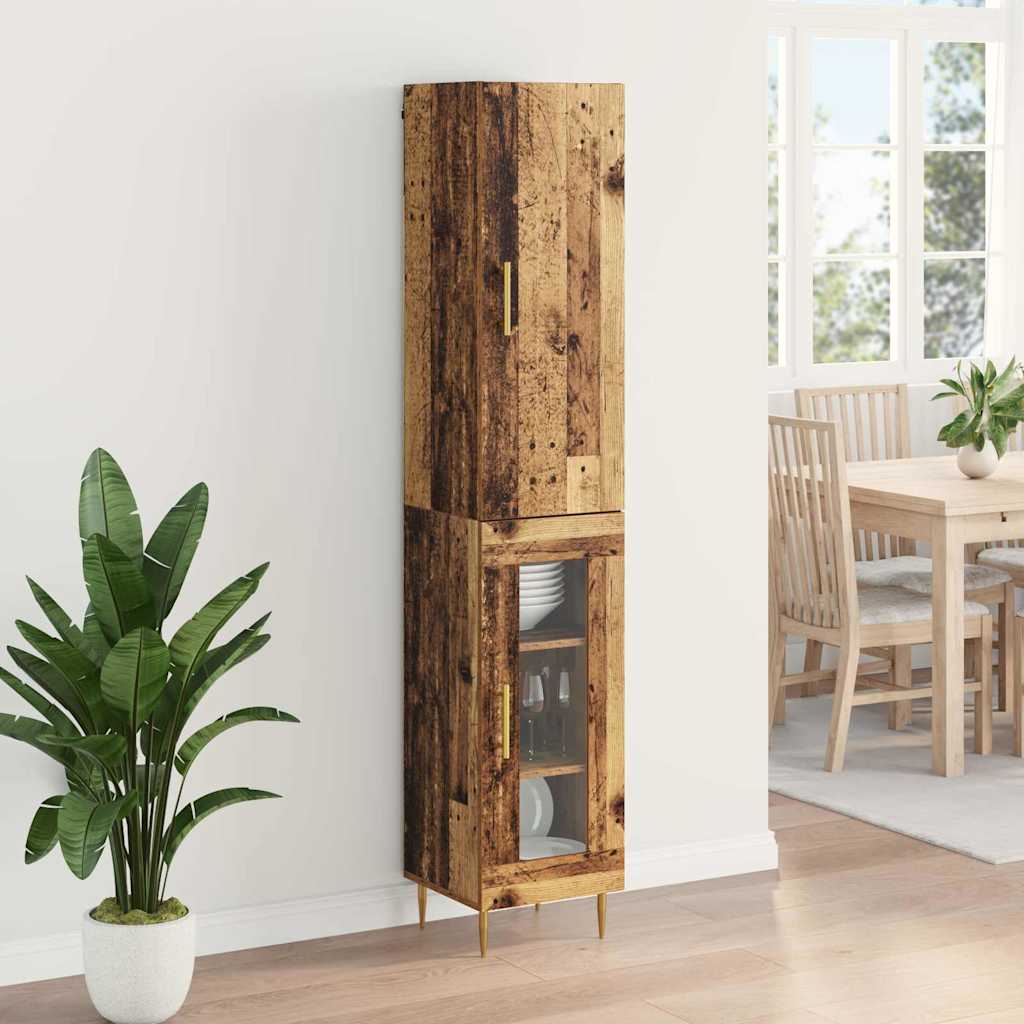 Highboard 2 pcs Old Wood Engineered Wood