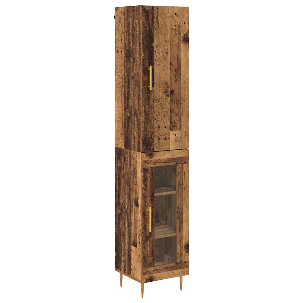 Highboard 2 pcs Old Wood Engineered Wood