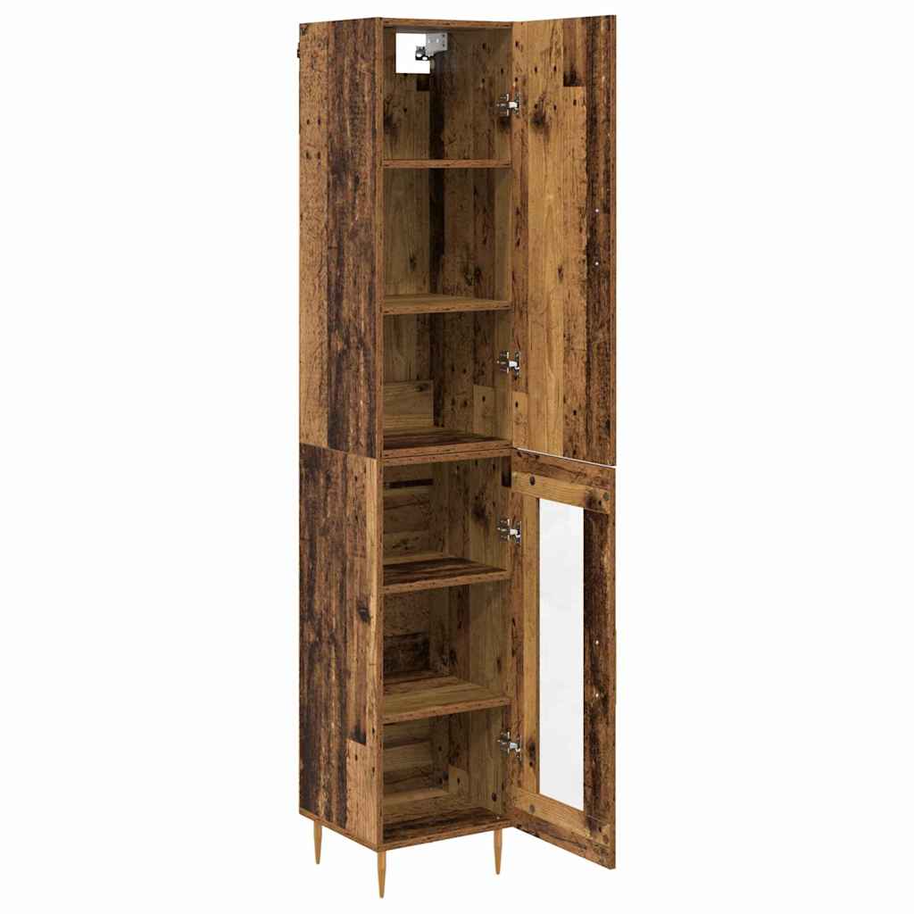 Highboard 2 pcs Old Wood Engineered Wood