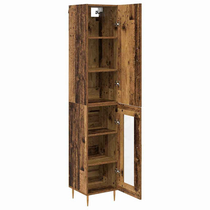 Highboard 2 pcs Old Wood Engineered Wood