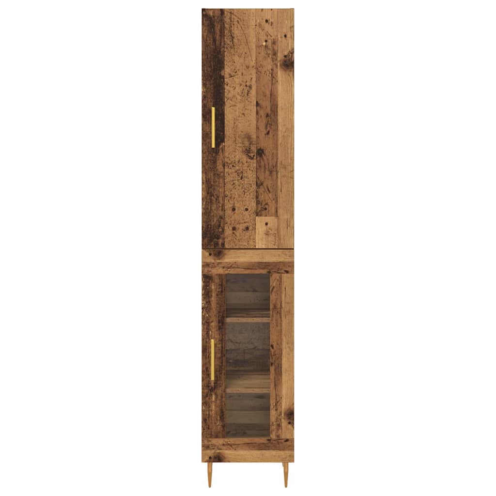 Highboard 2 pcs Old Wood Engineered Wood