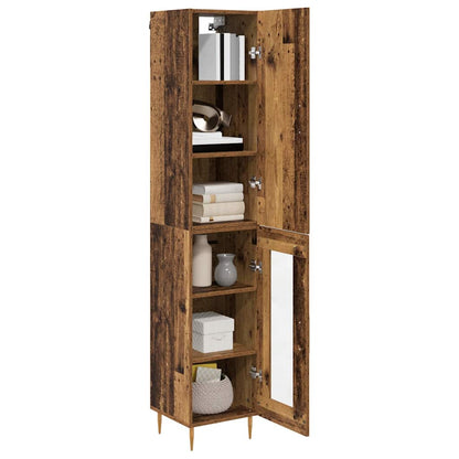 Highboard 2 pcs Old Wood Engineered Wood