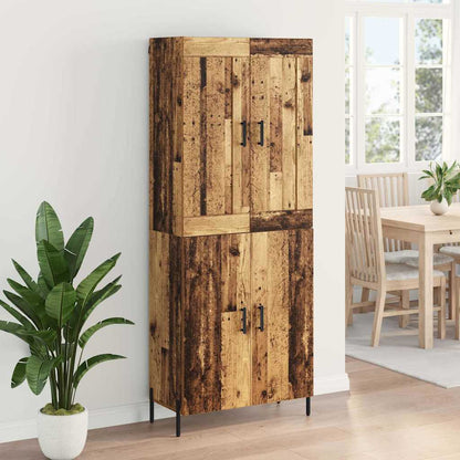 Highboard 2 pcs Old Wood Engineered Wood