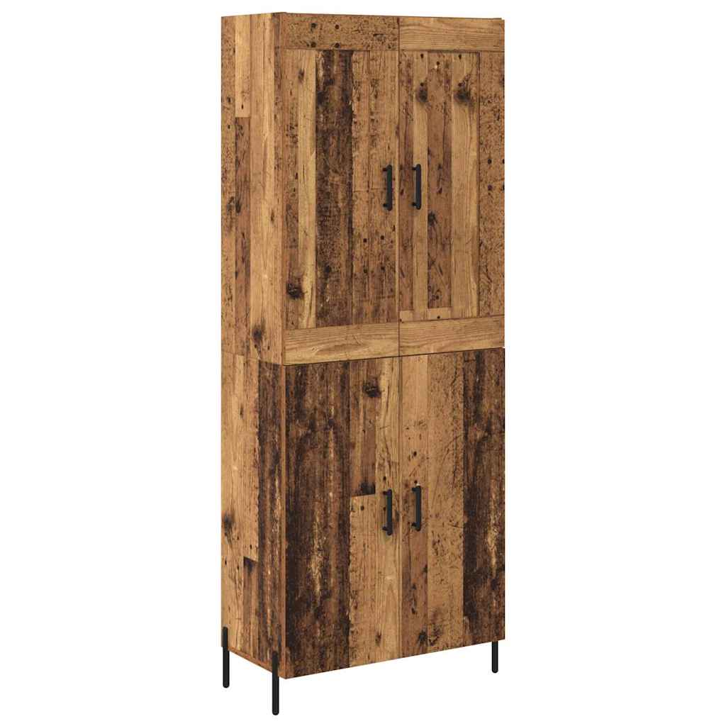Highboard 2 pcs Old Wood Engineered Wood