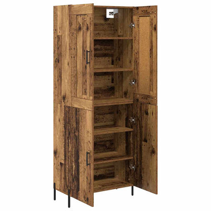 Highboard 2 pcs Old Wood Engineered Wood