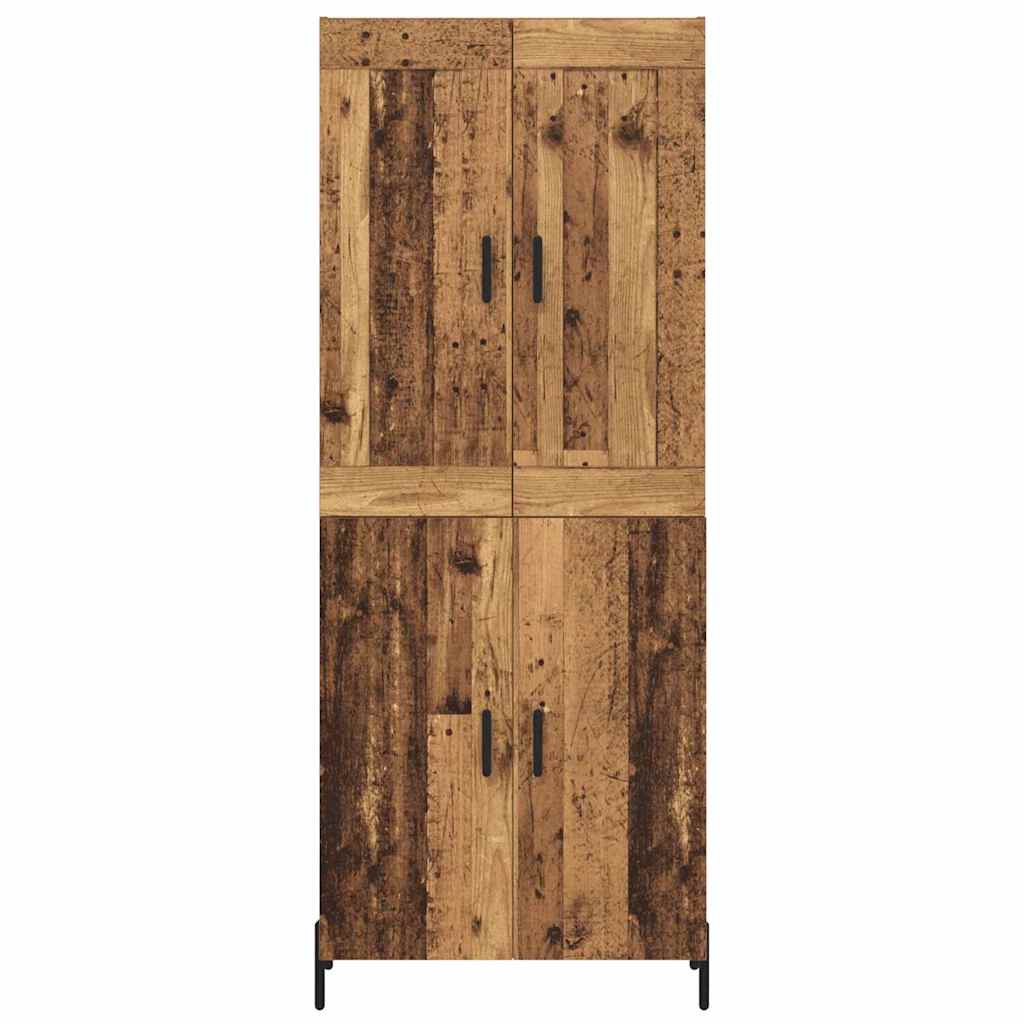 Highboard 2 pcs Old Wood Engineered Wood