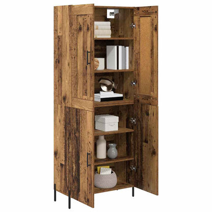 Highboard 2 pcs Old Wood Engineered Wood