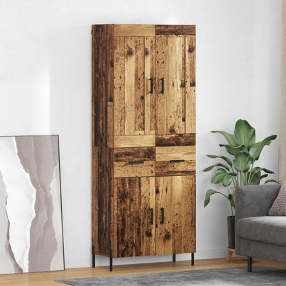Highboard 2 pcs Old Wood Engineered Wood