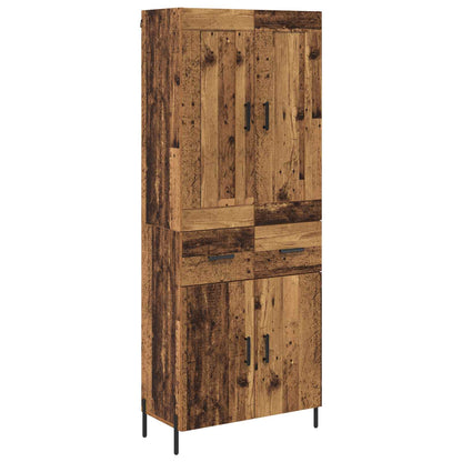 Highboard 2 pcs Old Wood Engineered Wood