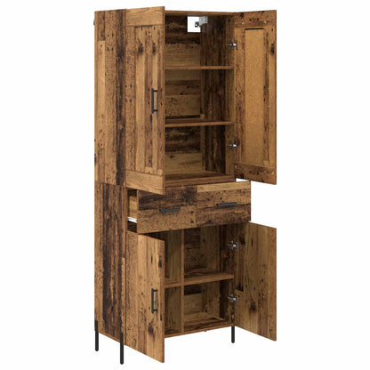 Highboard 2 pcs Old Wood Engineered Wood