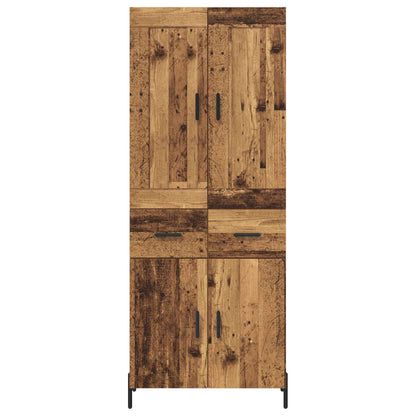 Highboard 2 pcs Old Wood Engineered Wood