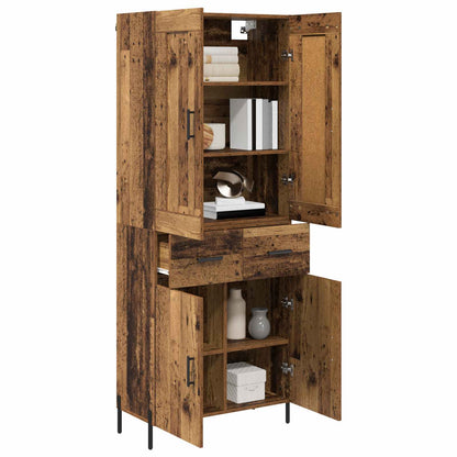 Highboard 2 pcs Old Wood Engineered Wood