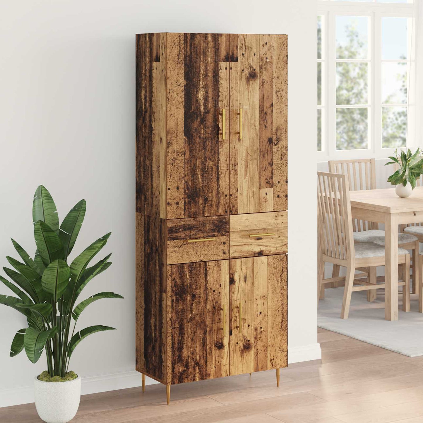 Highboard Old Wood 69.5 x 34 x 180 cm Engineered Wood