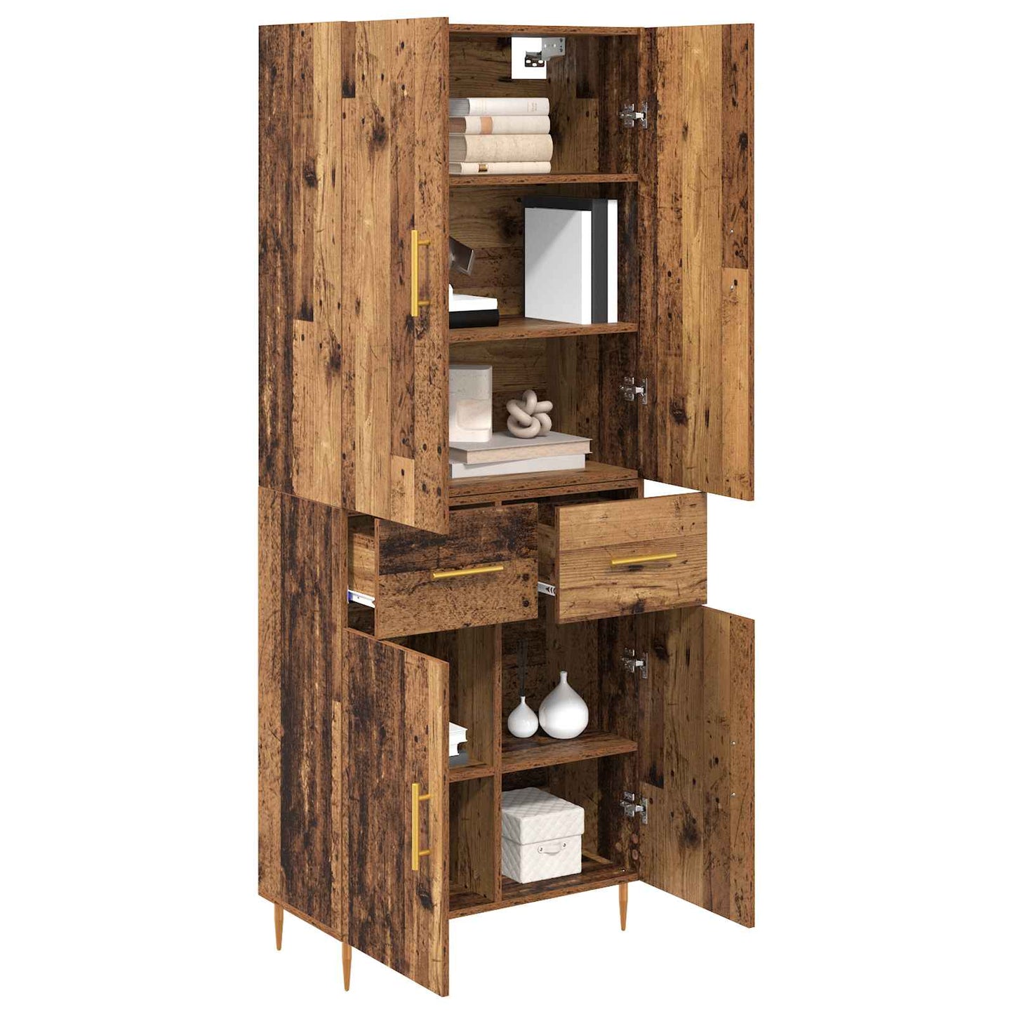 Highboard Old Wood 69.5 x 34 x 180 cm Engineered Wood
