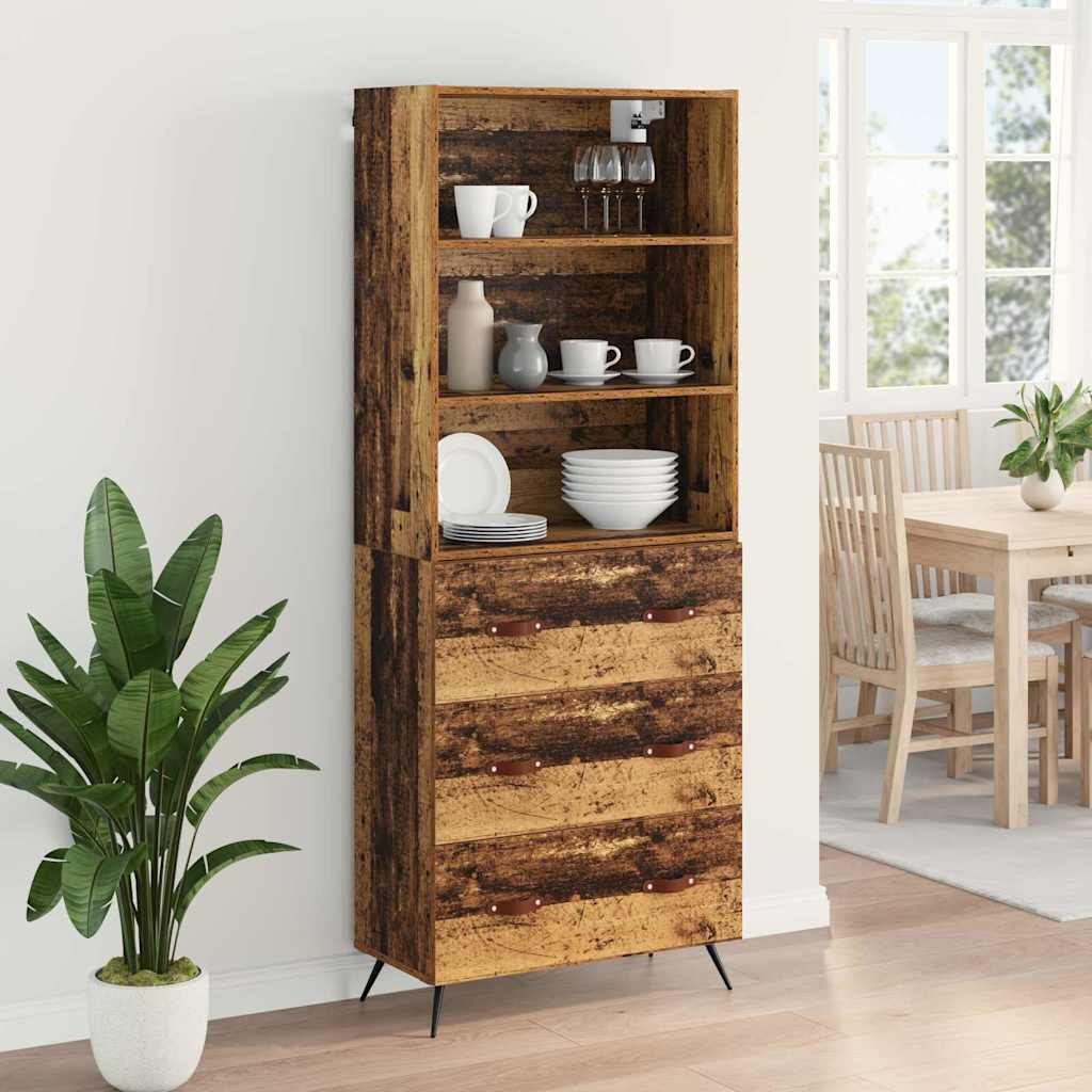 Highboard Old Wood 69.5 x 34 x 180 cm Engineered Wood
