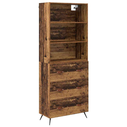 Highboard Old Wood 69.5 x 34 x 180 cm Engineered Wood