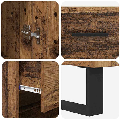 Highboard Old Wood 69.5 x 34 x 180 cm Engineered Wood