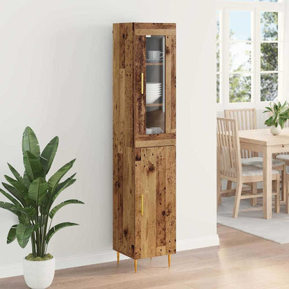 Highboard 2 pcs Old Wood Engineered Wood
