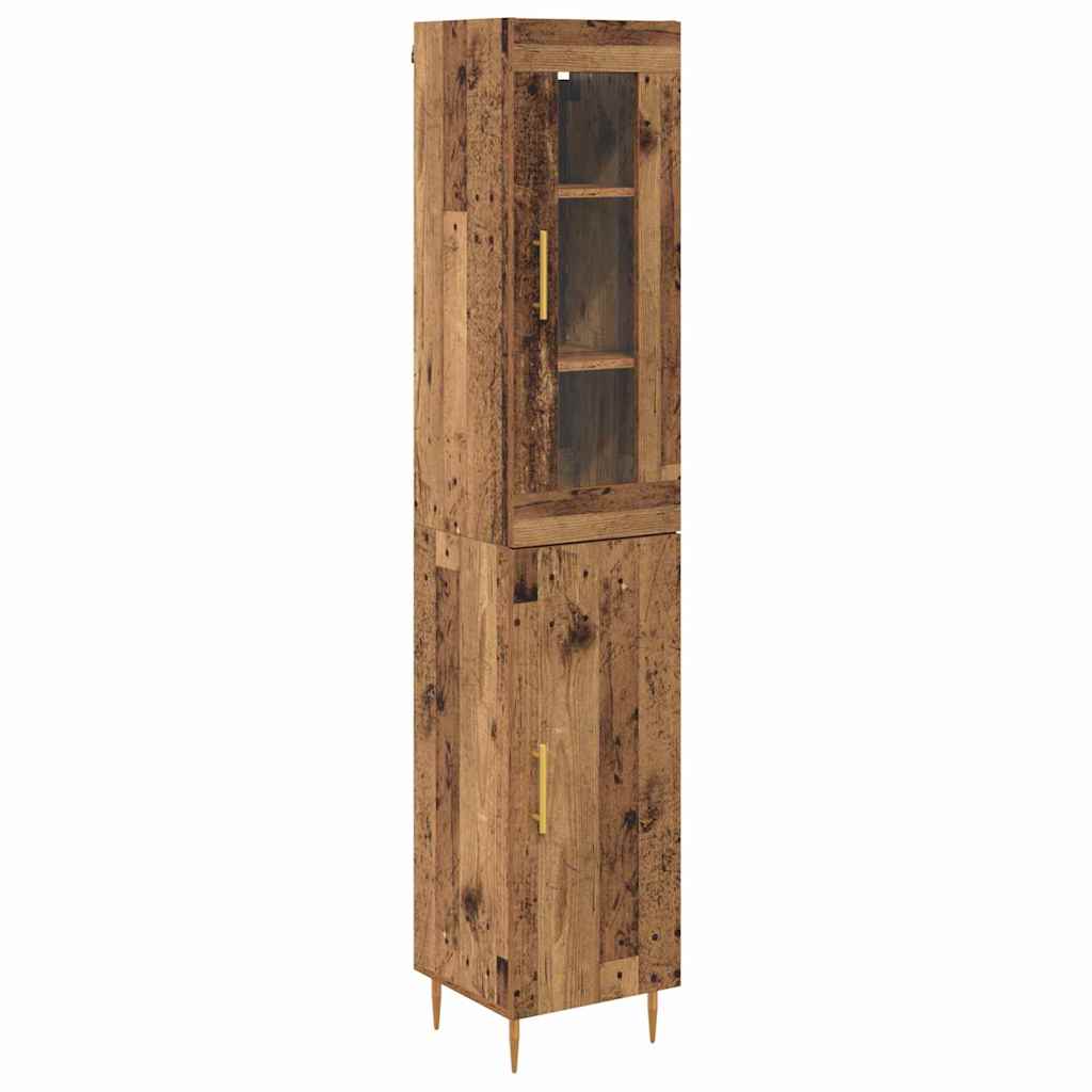 Highboard 2 pcs Old Wood Engineered Wood