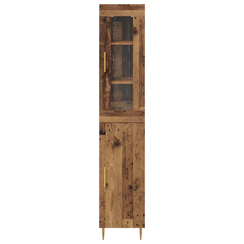 Highboard 2 pcs Old Wood Engineered Wood