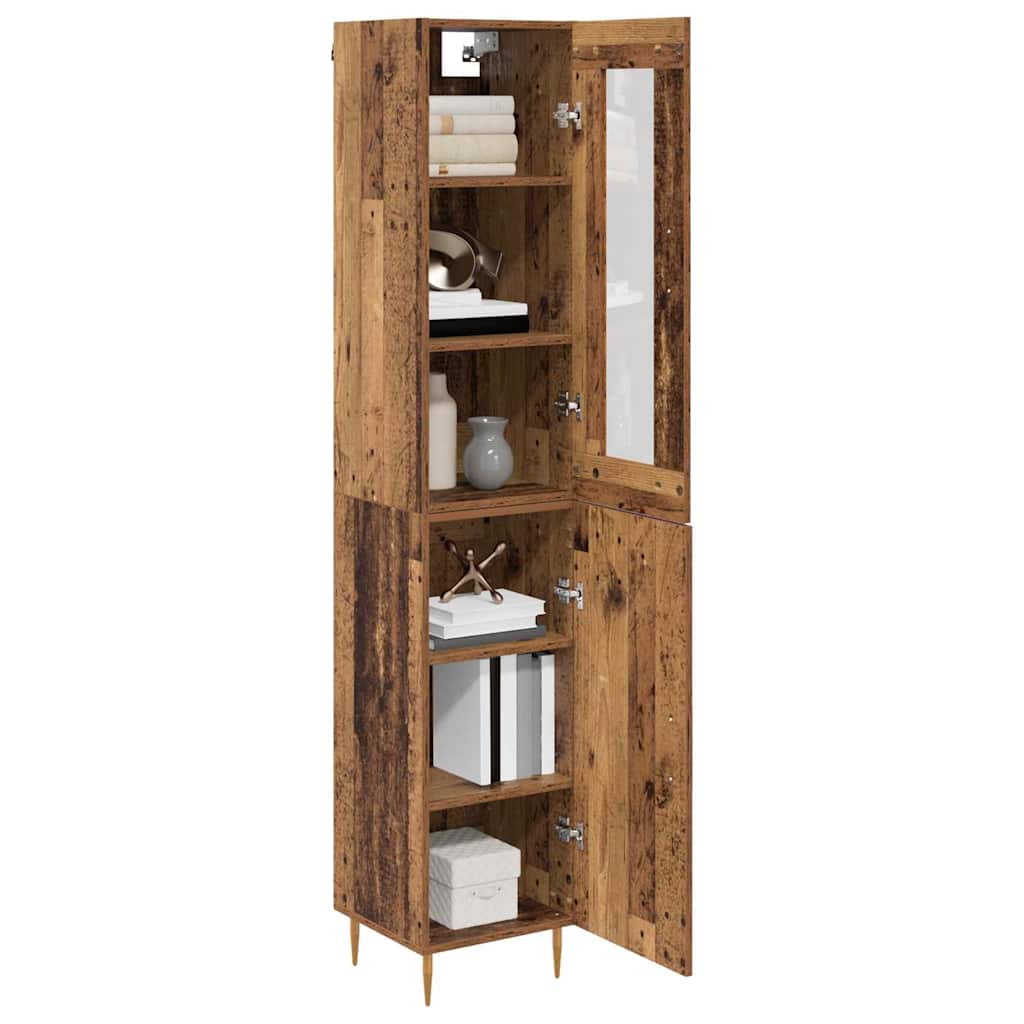 Highboard 2 pcs Old Wood Engineered Wood
