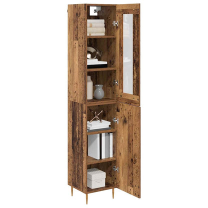 Highboard 2 pcs Old Wood Engineered Wood