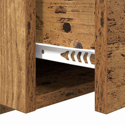 Headboard with Cabinet 3 pcs Old Wood Engineered Wood