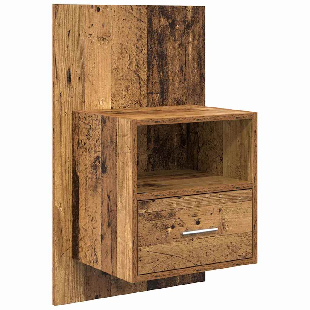 Headboard with Cabinet 3 pcs Old Wood Engineered Wood