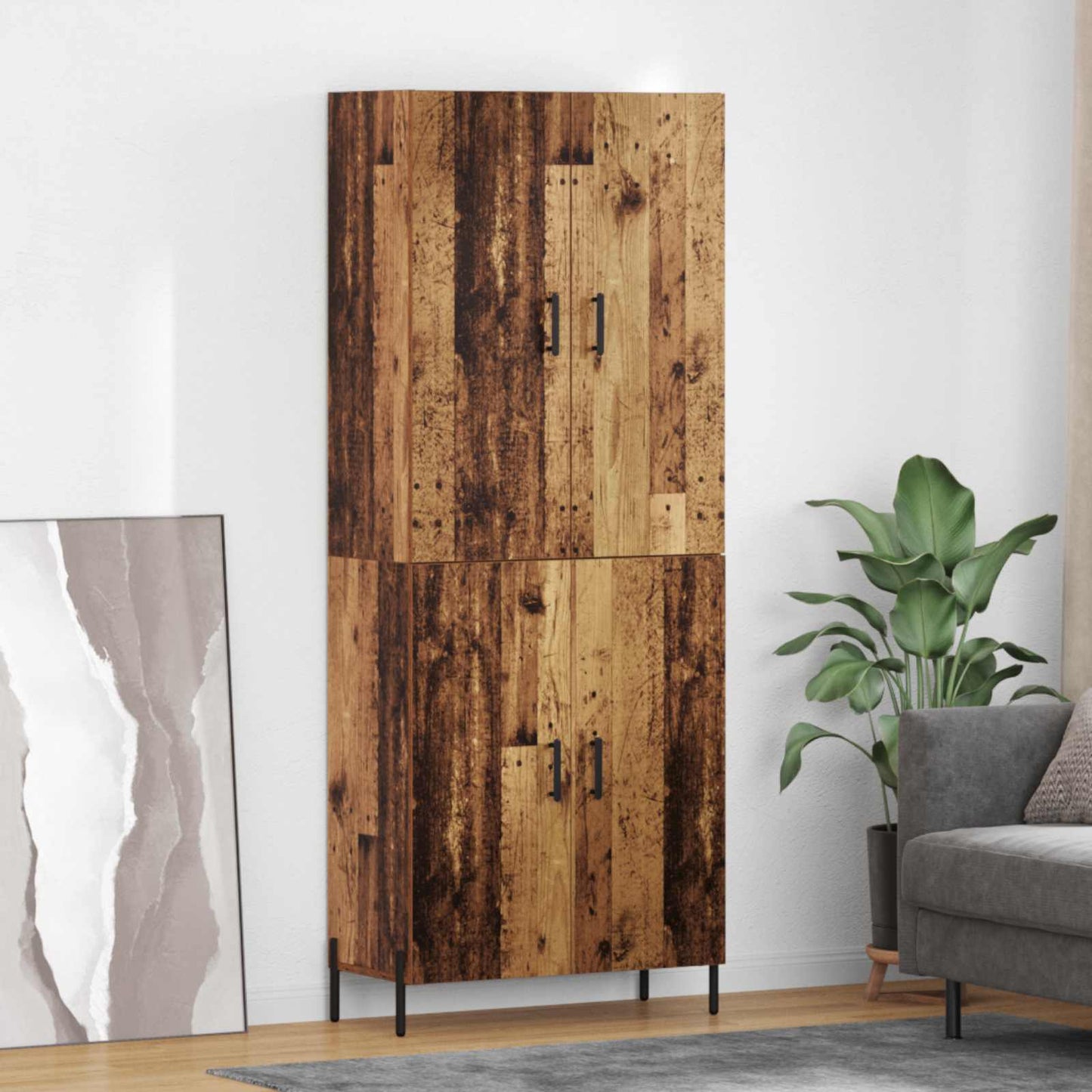 Highboard Old Wood 69.5 x 34 x 180 cm Engineered Wood