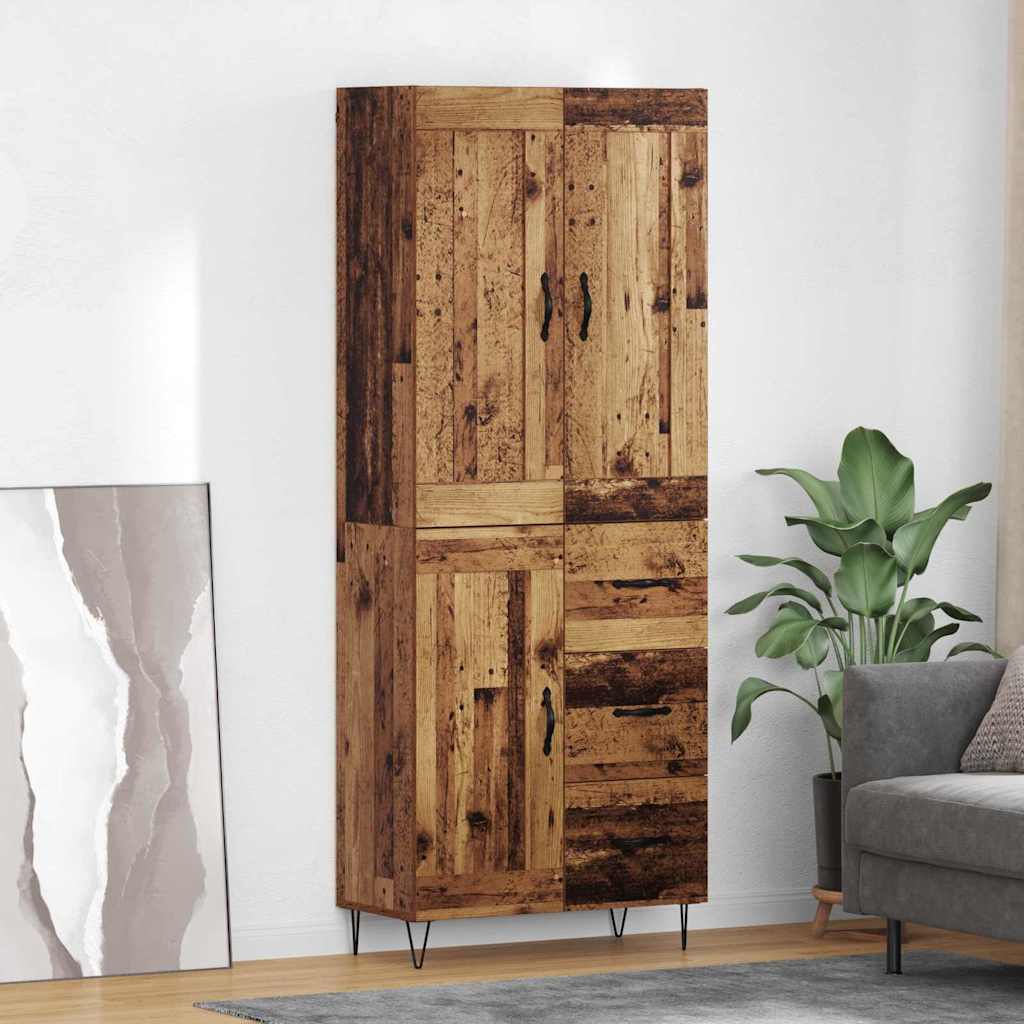 Highboard Old Wood 69.5 x 34 x 180 cm Engineered Wood