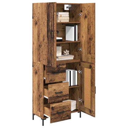 Highboard Old Wood 69.5 x 34 x 180 cm Engineered Wood