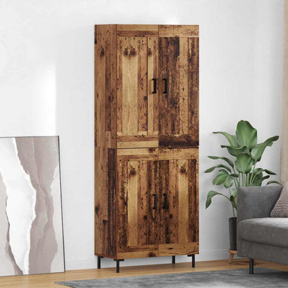 Highboard 2 pcs Old Wood Engineered Wood