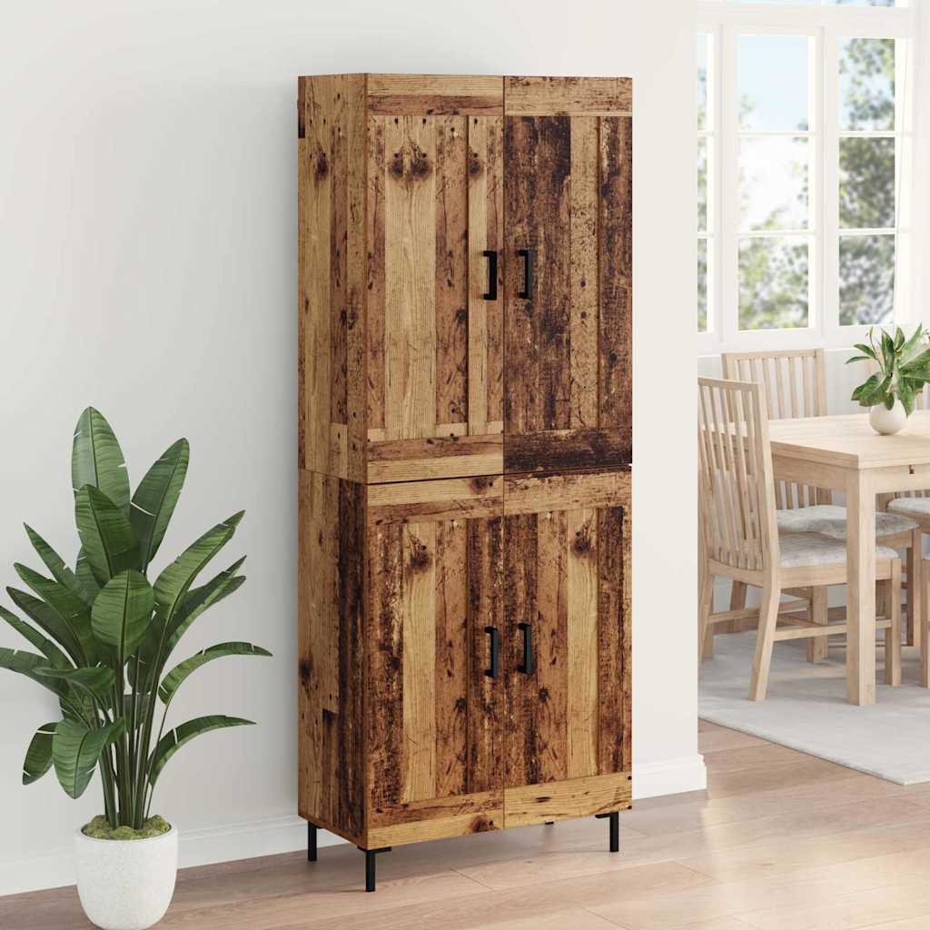 Highboard 2 pcs Old Wood Engineered Wood