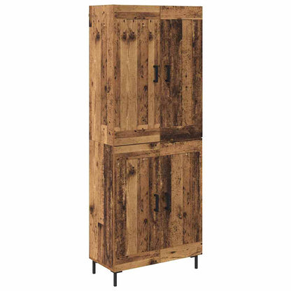 Highboard 2 pcs Old Wood Engineered Wood