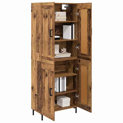 Highboard 2 pcs Old Wood Engineered Wood
