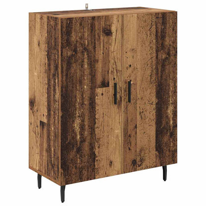 Highboard Old Wood 69.5 x 34 x 180 cm Engineered Wood and Glass