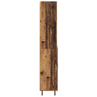 Highboard Old Wood 69.5 x 34 x 180 cm Engineered Wood and Glass