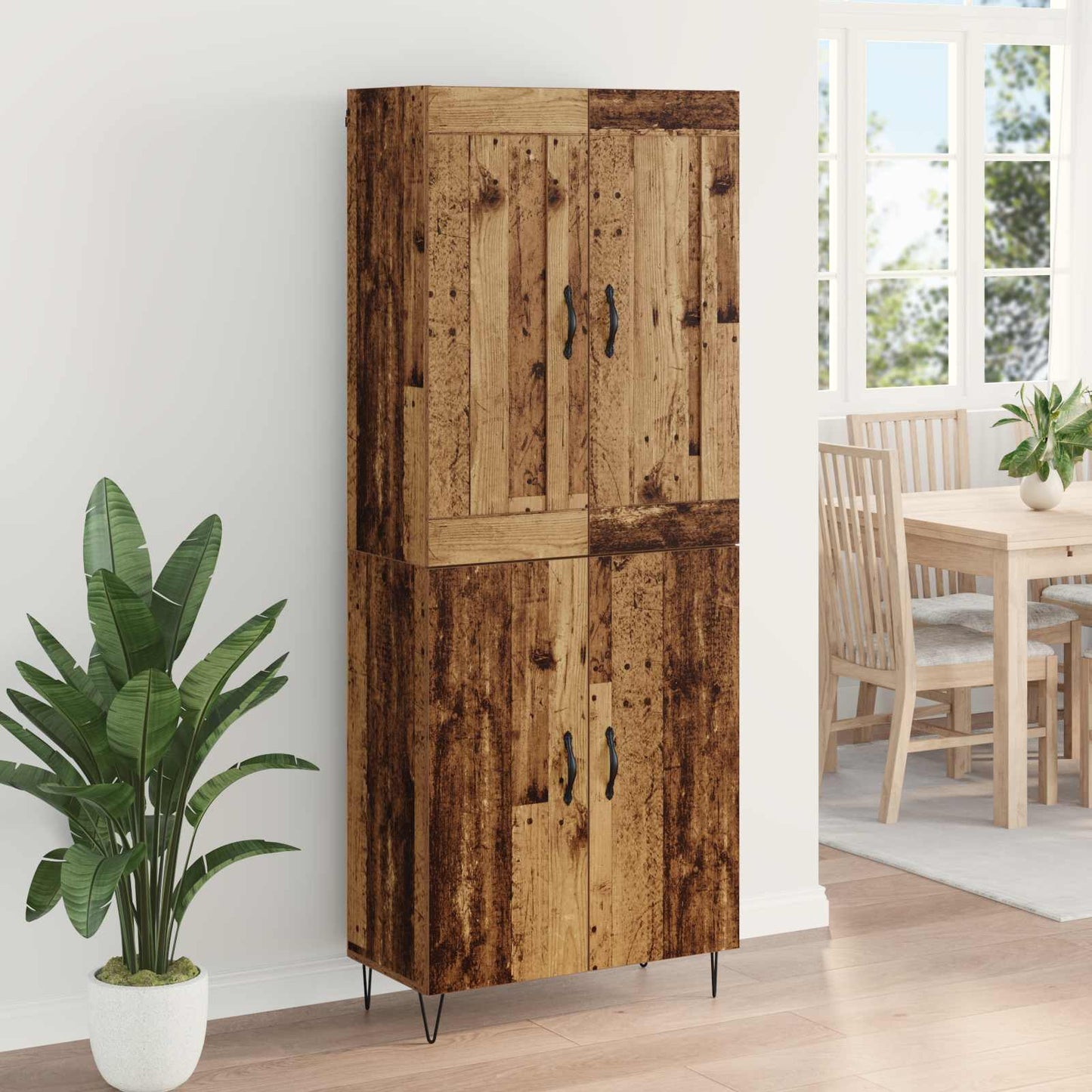Highboard Old Wood 69.5 x 34 x 180 cm Engineered Wood