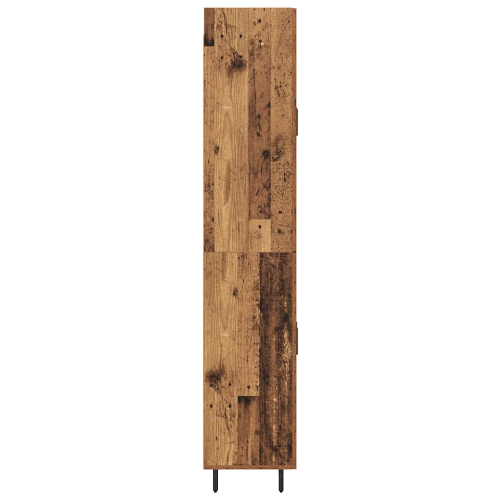 Highboard 2 pcs Old Wood Engineered Wood and Glass
