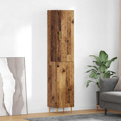 Highboard 2 pcs Old Wood Engineered Wood