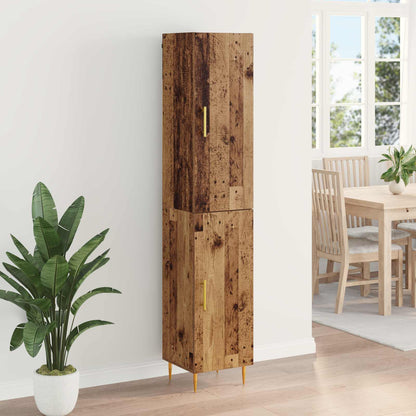 Highboard 2 pcs Old Wood Engineered Wood