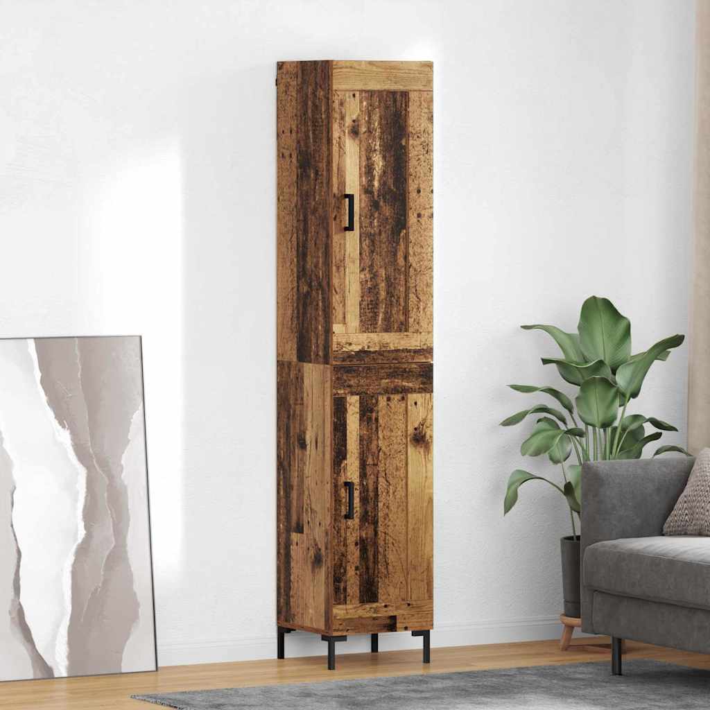 Highboard Old Wood 34.5 x 34 x 180 cm Engineered Wood