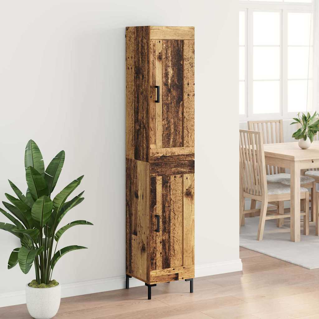 Highboard Old Wood 34.5 x 34 x 180 cm Engineered Wood