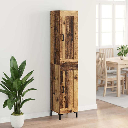 Highboard Old Wood 34.5 x 34 x 180 cm Engineered Wood