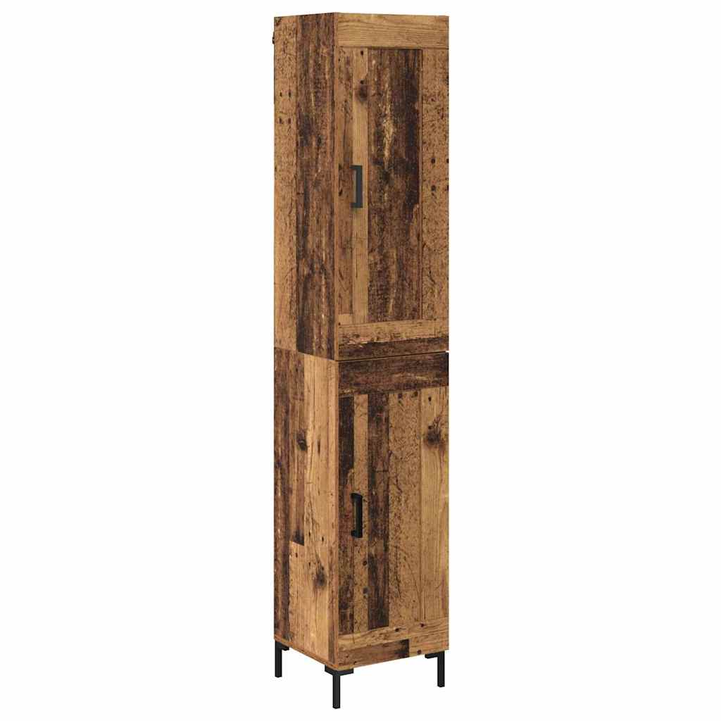 Highboard Old Wood 34.5 x 34 x 180 cm Engineered Wood