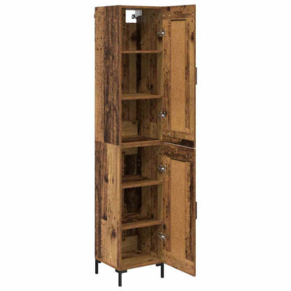 Highboard Old Wood 34.5 x 34 x 180 cm Engineered Wood